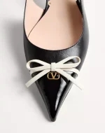 Valentino Bepointy Slingback Pump In Patent Leather And Kidskin 45Mm - Image 3
